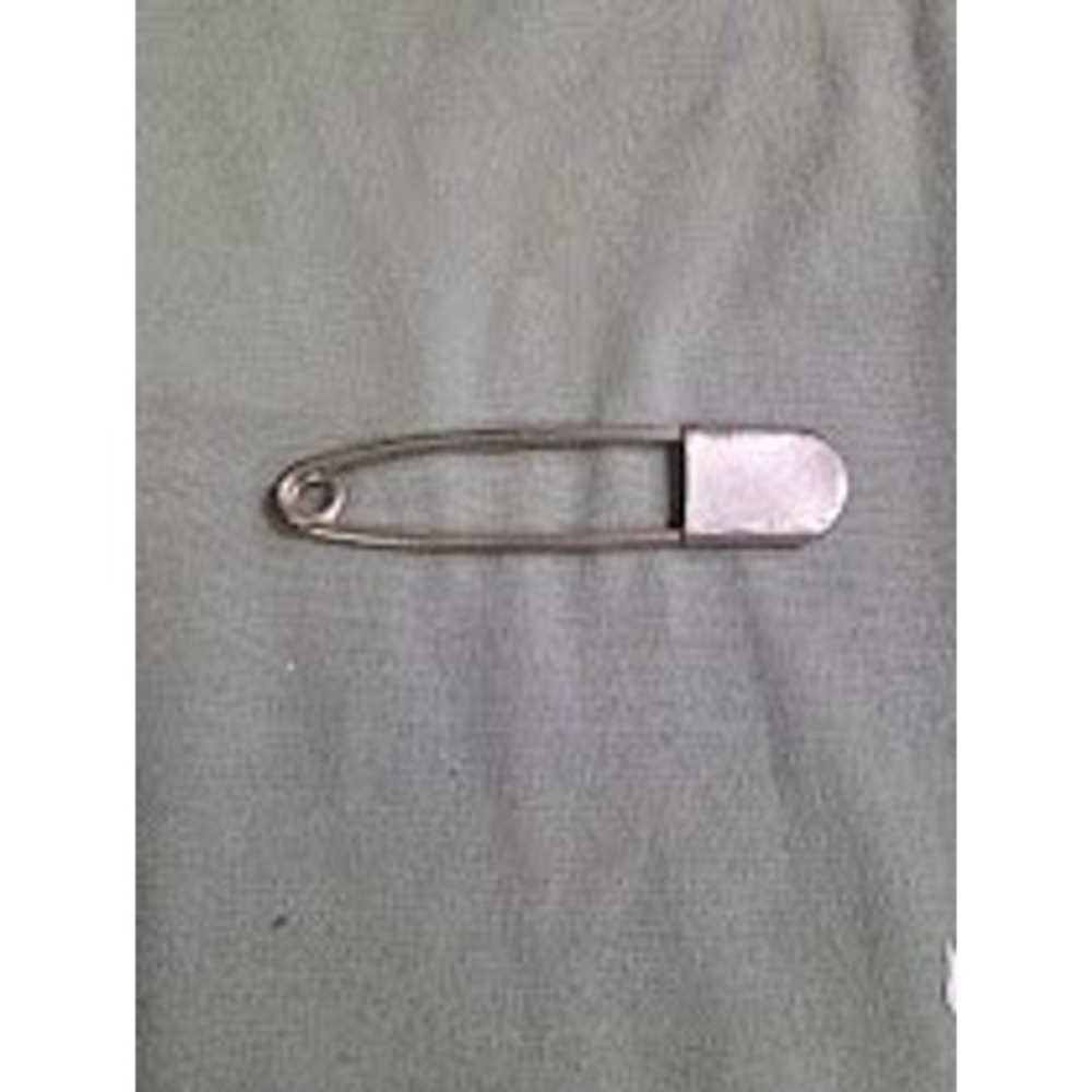 Vintage Large Metal Laundry Safety Pin 4 Inch Heavy Duty Industrial Silver Tone
